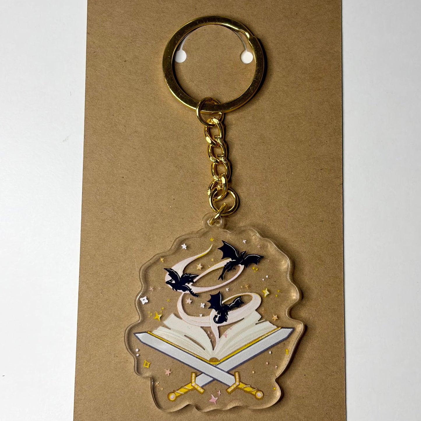 Book Dragon Keychain