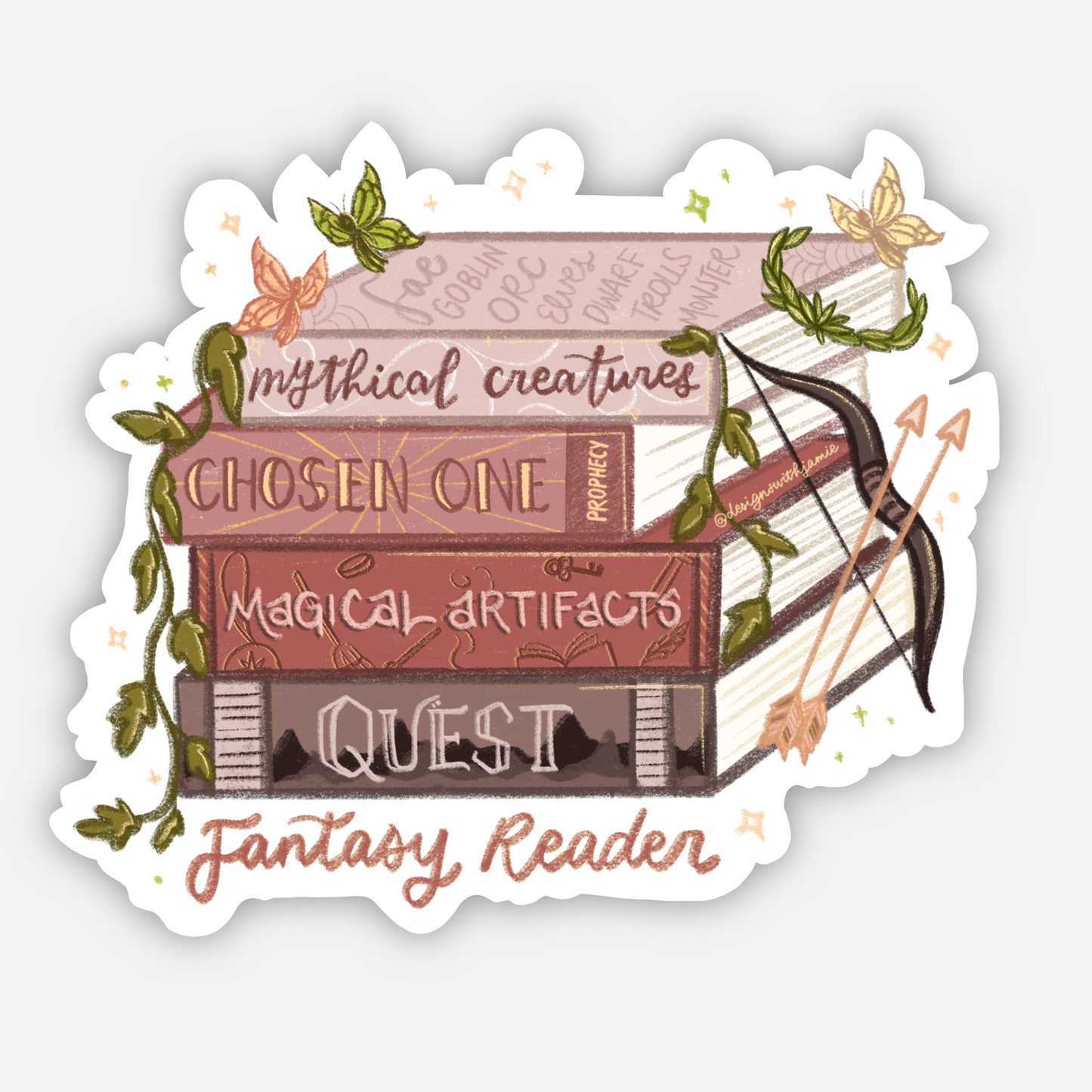 Fantasy Reader Sticker