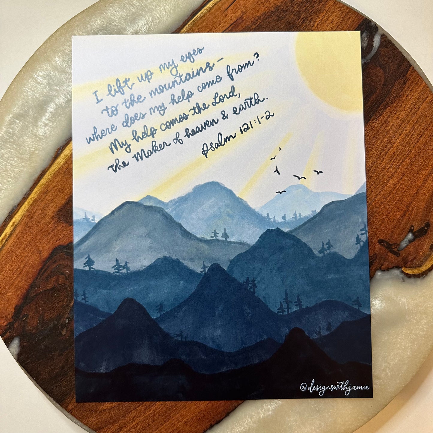 Lift Up My Eyes to the Mountains Print