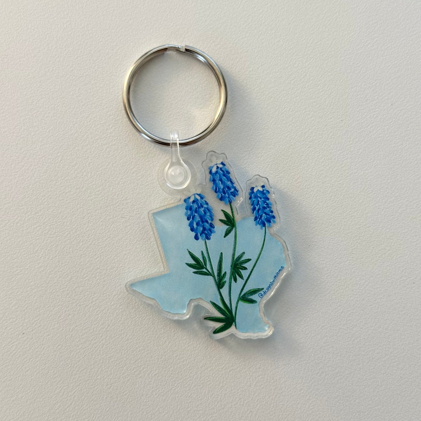 Bluebonnet Texas Keychain
