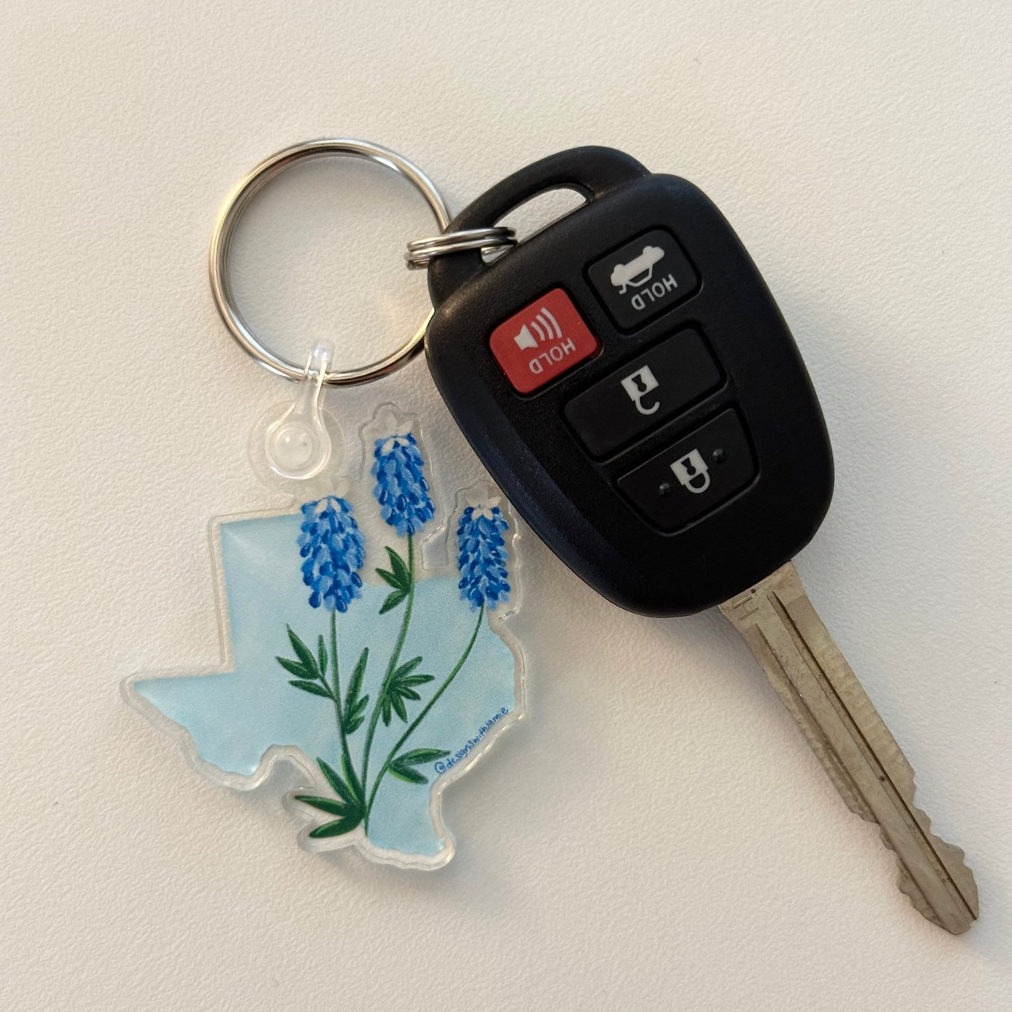 Bluebonnet Texas Keychain
