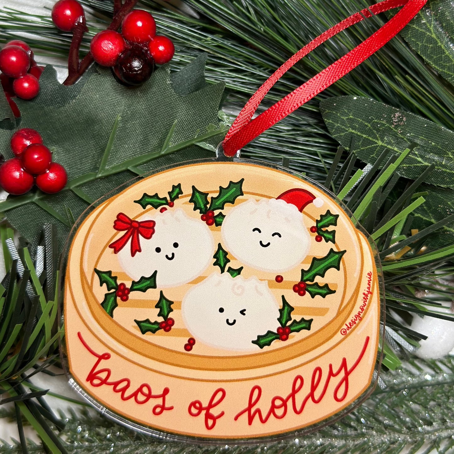 Baos of Holly Ornament