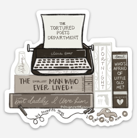 Poets Books Sticker