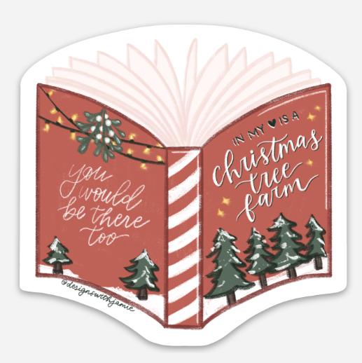 Christmas Tree Farm Book Christmas Ornament
