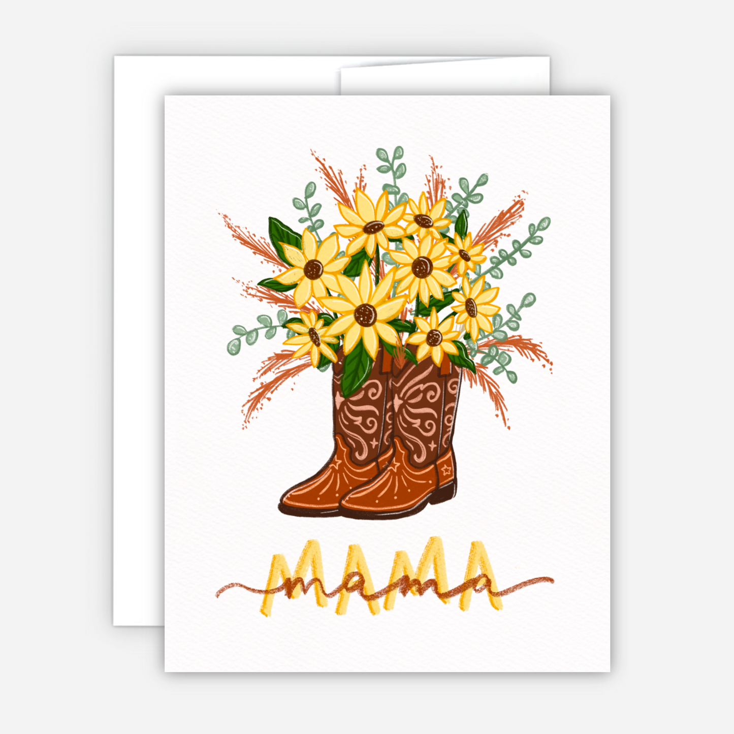 Mother's Day Mama Cowboy Boots Card