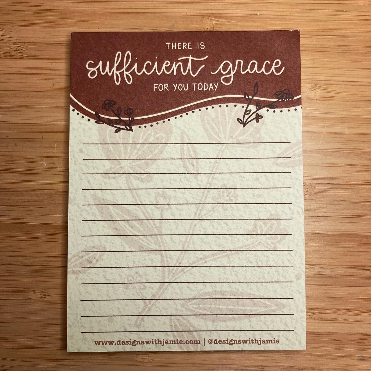 Sufficient Grace Notepad