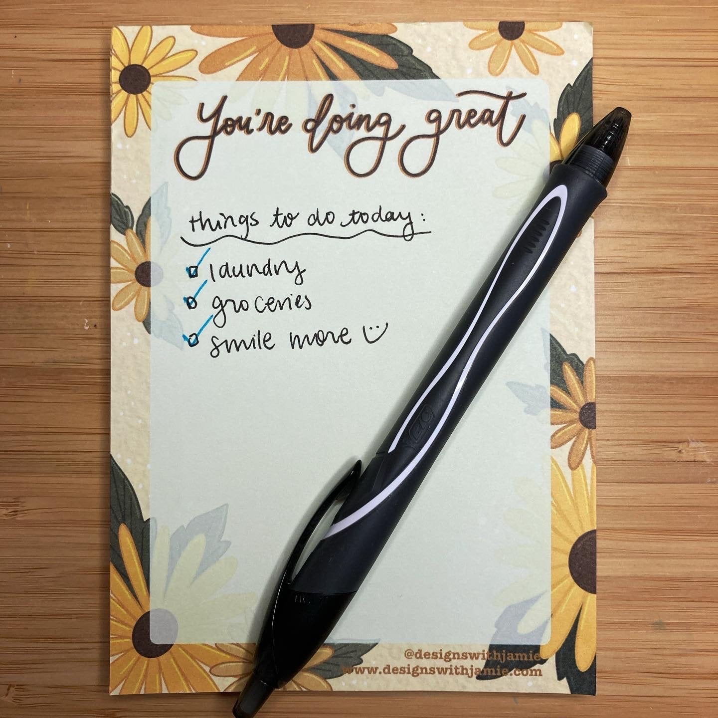 You're Doing Great Sunflower Notepad