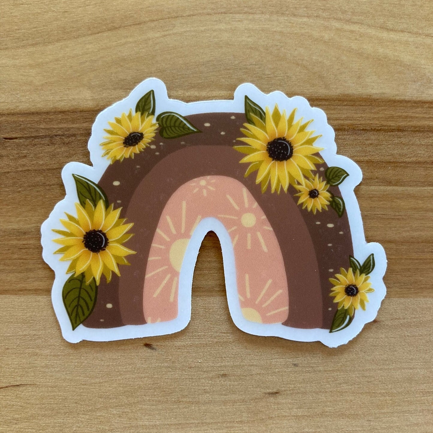 Sunflower Rainbow Clear Sticker