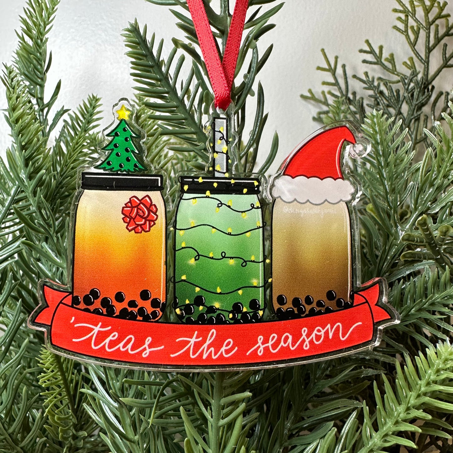 Teas the Season Boba Ornament
