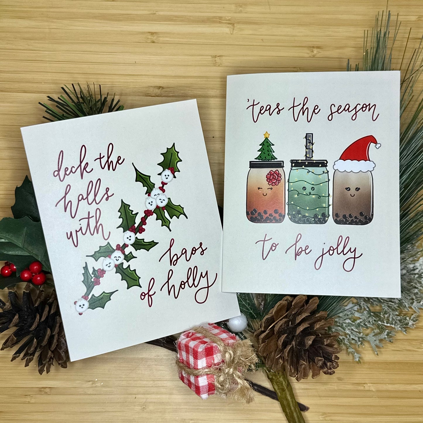 Teas the Season Boba Christmas Card