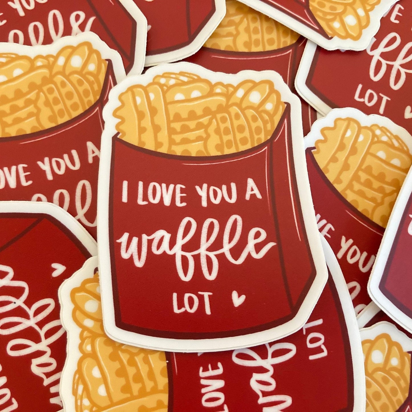 Love You a Waffle Lot Sticker