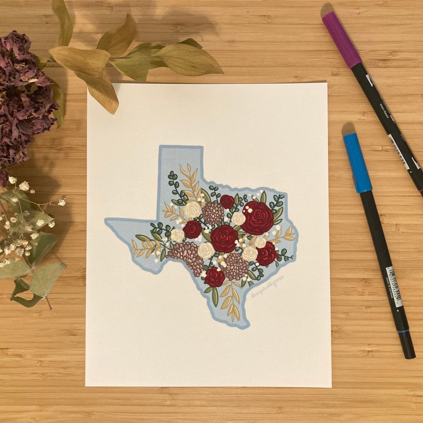Texas Floral Print