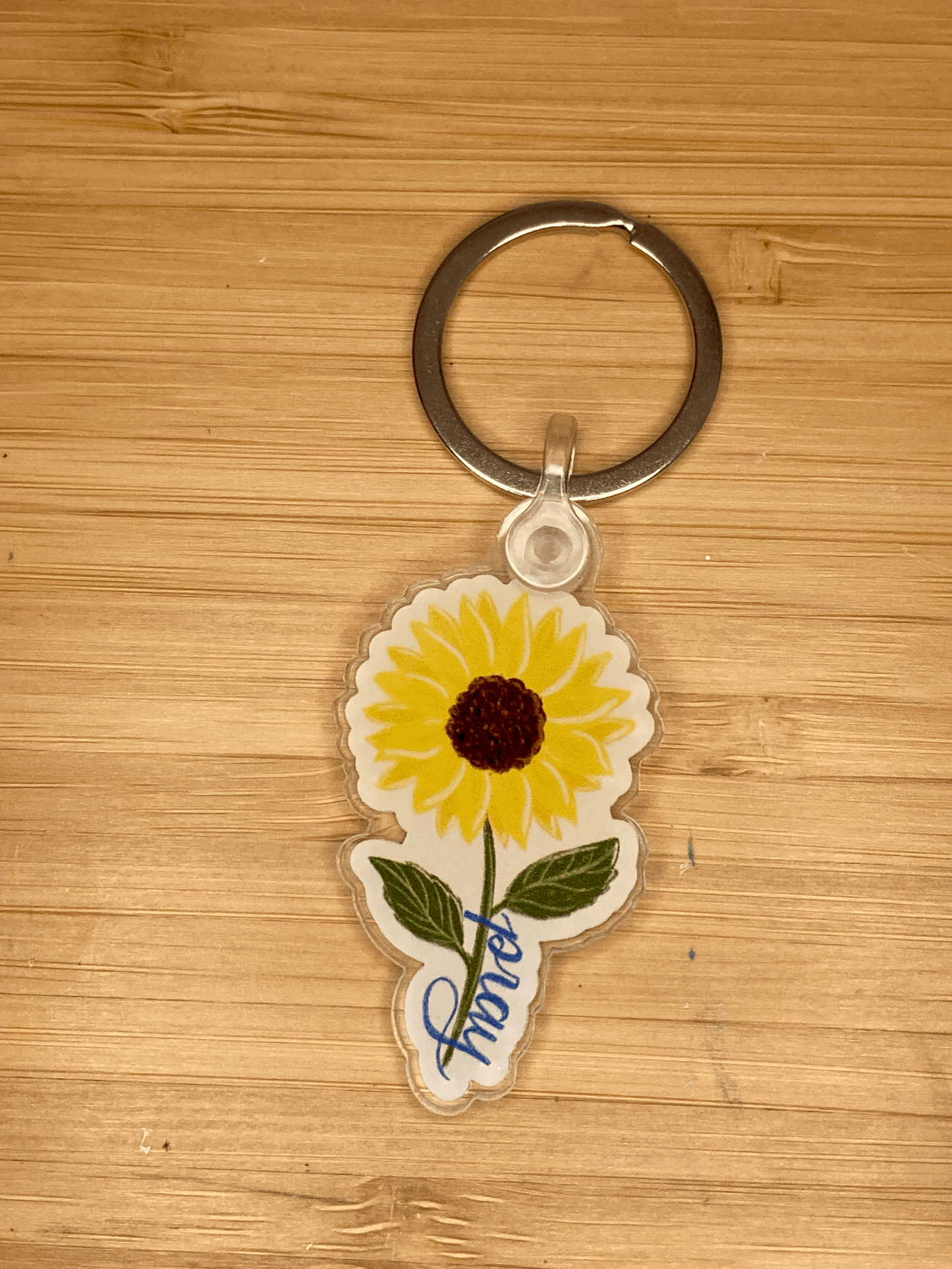 Sunflower Pray Keychain