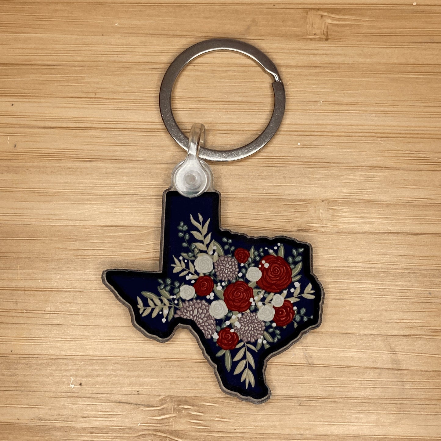 Texas Floral Keychain