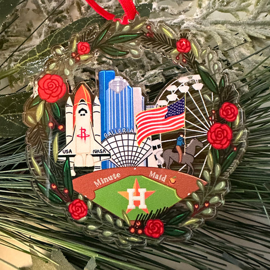 Houston Wreath Ornament