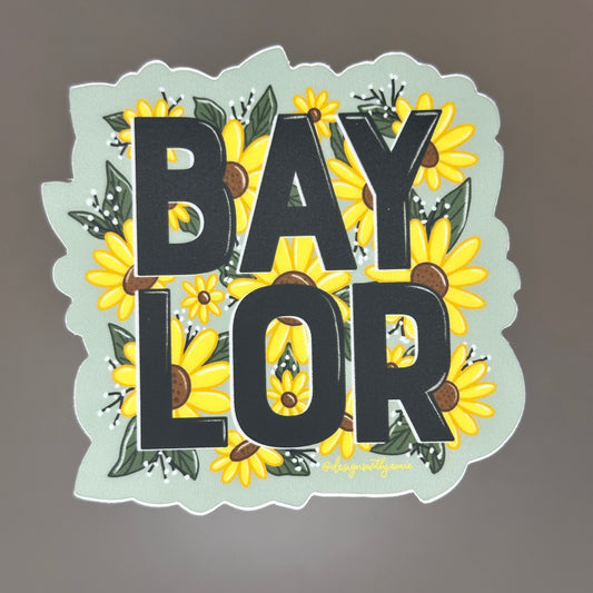 Baylor Sunflower Sticker