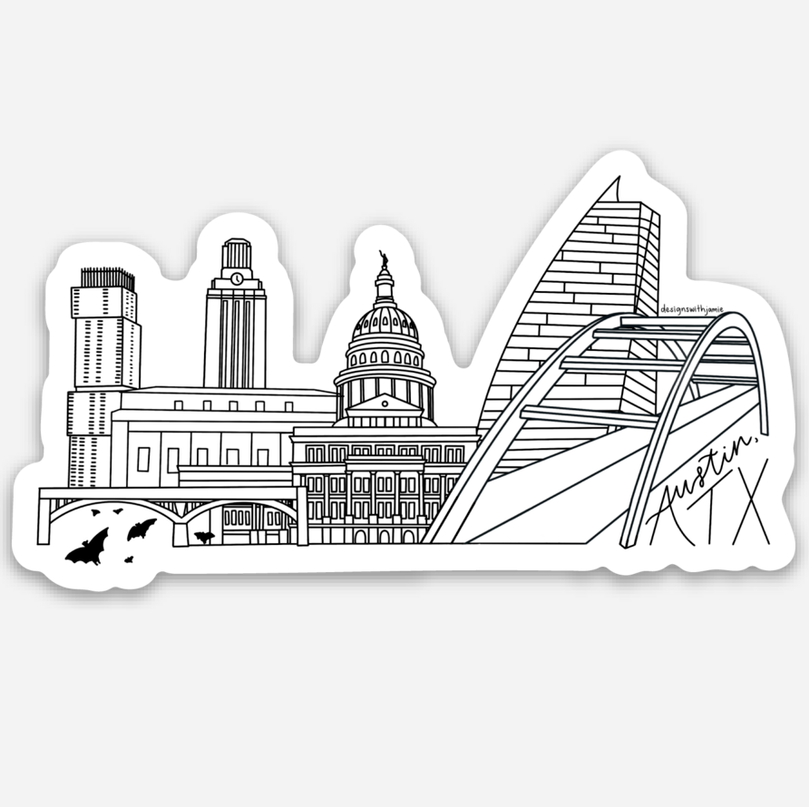 Austin Skyline Sticker