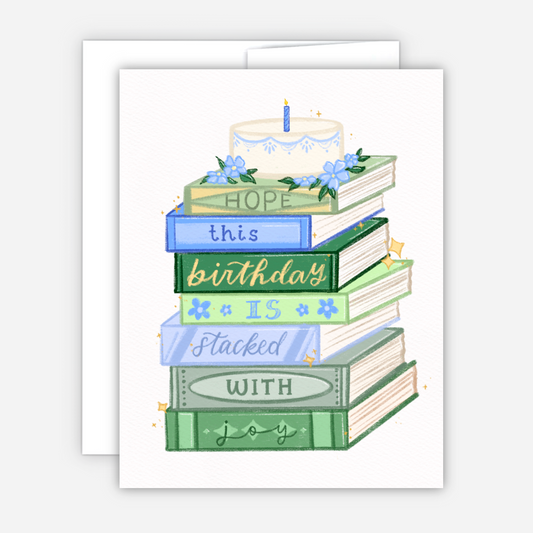 Stacked with Joy Birthday Card