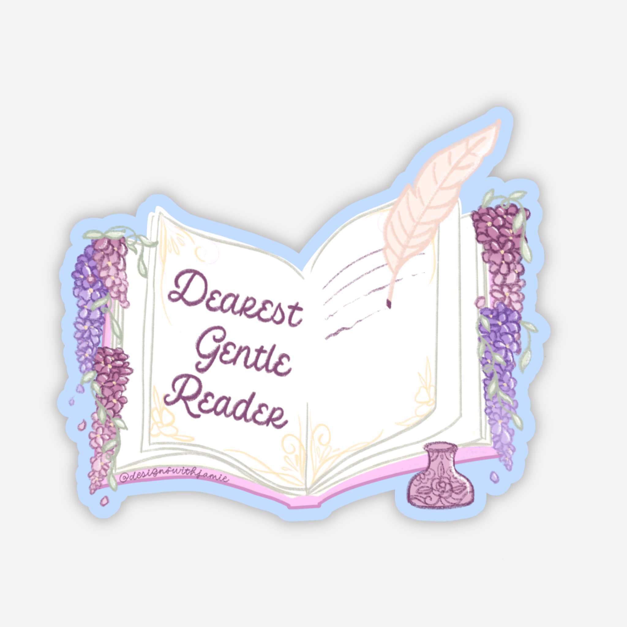 Dearest Gentle Reader Sticker – Designs With Jamie