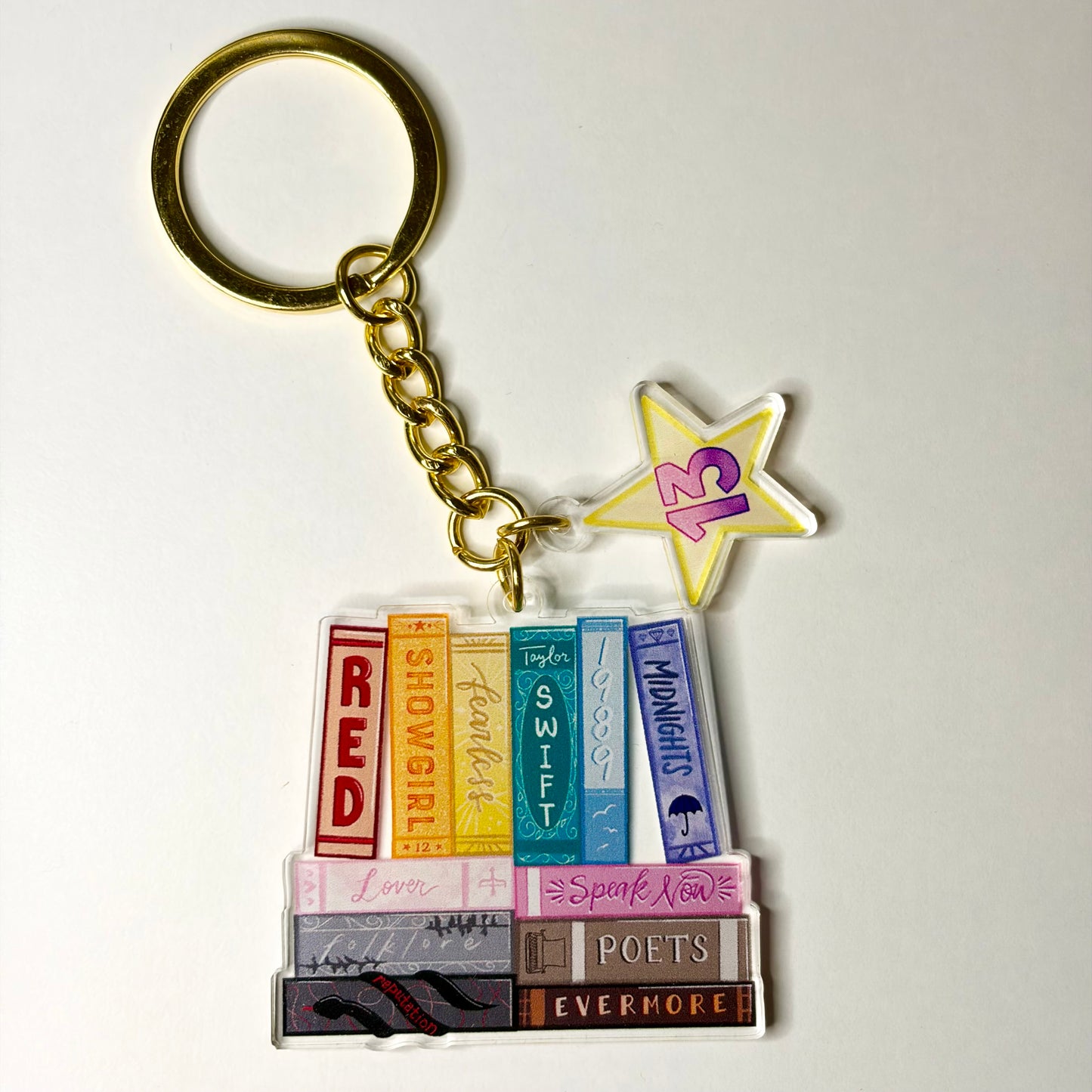 TS Eras Bookstack Keychain