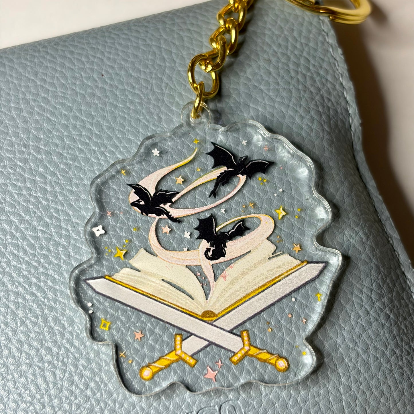 Book Dragon Keychain