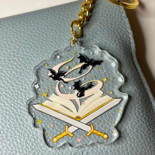Book Dragon Keychain