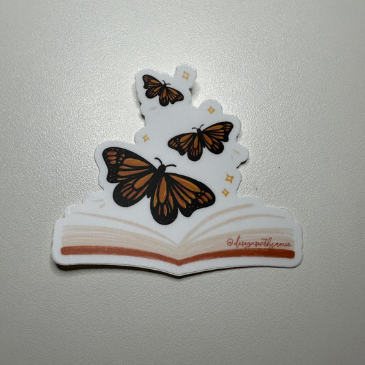 Book Butterfly Sticker