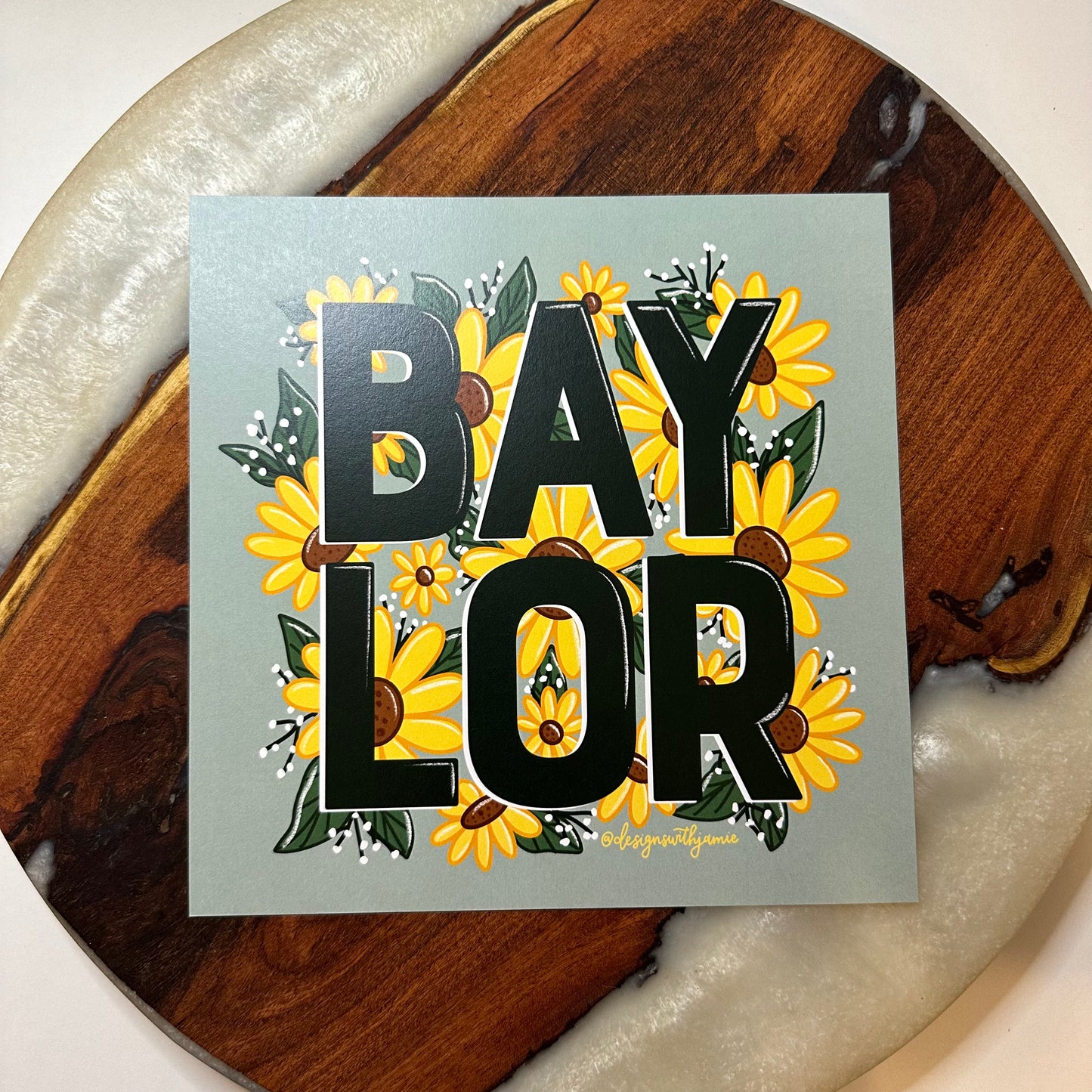 Baylor Sunflowers Print