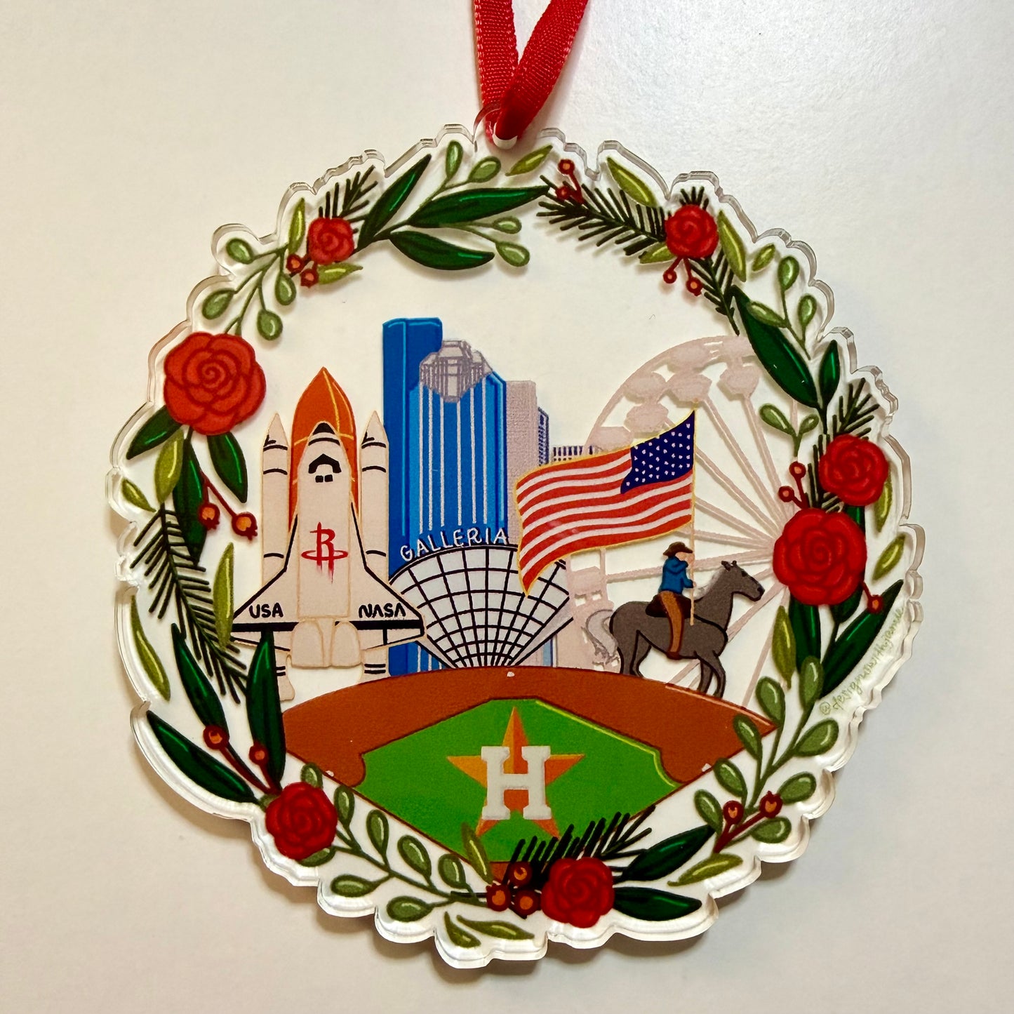 Houston Wreath Ornament