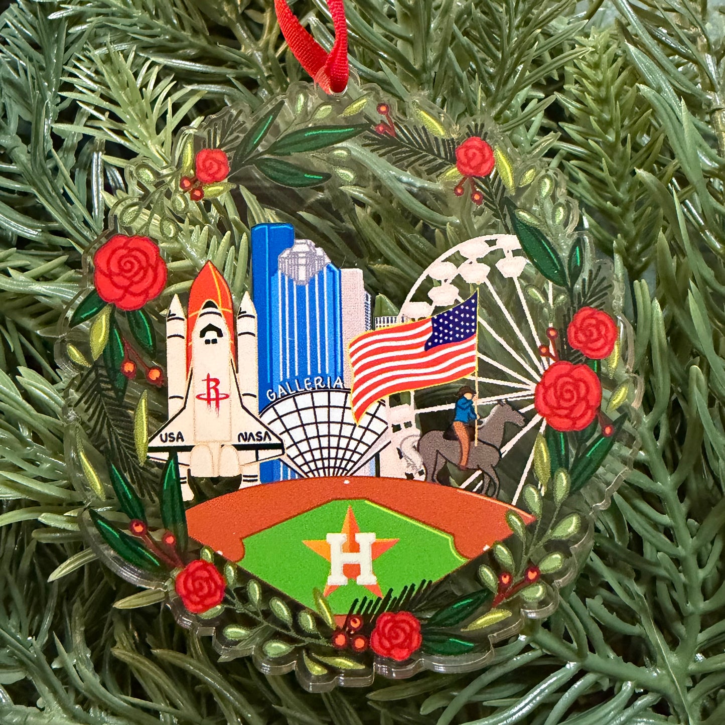 Houston Wreath Ornament