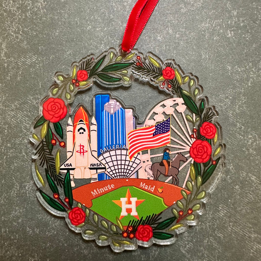 Houston Wreath Ornament