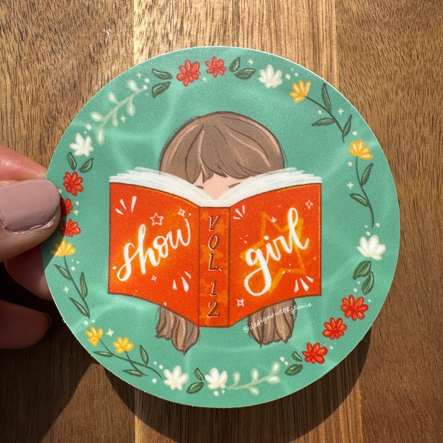 Showgirl Reading Sticker