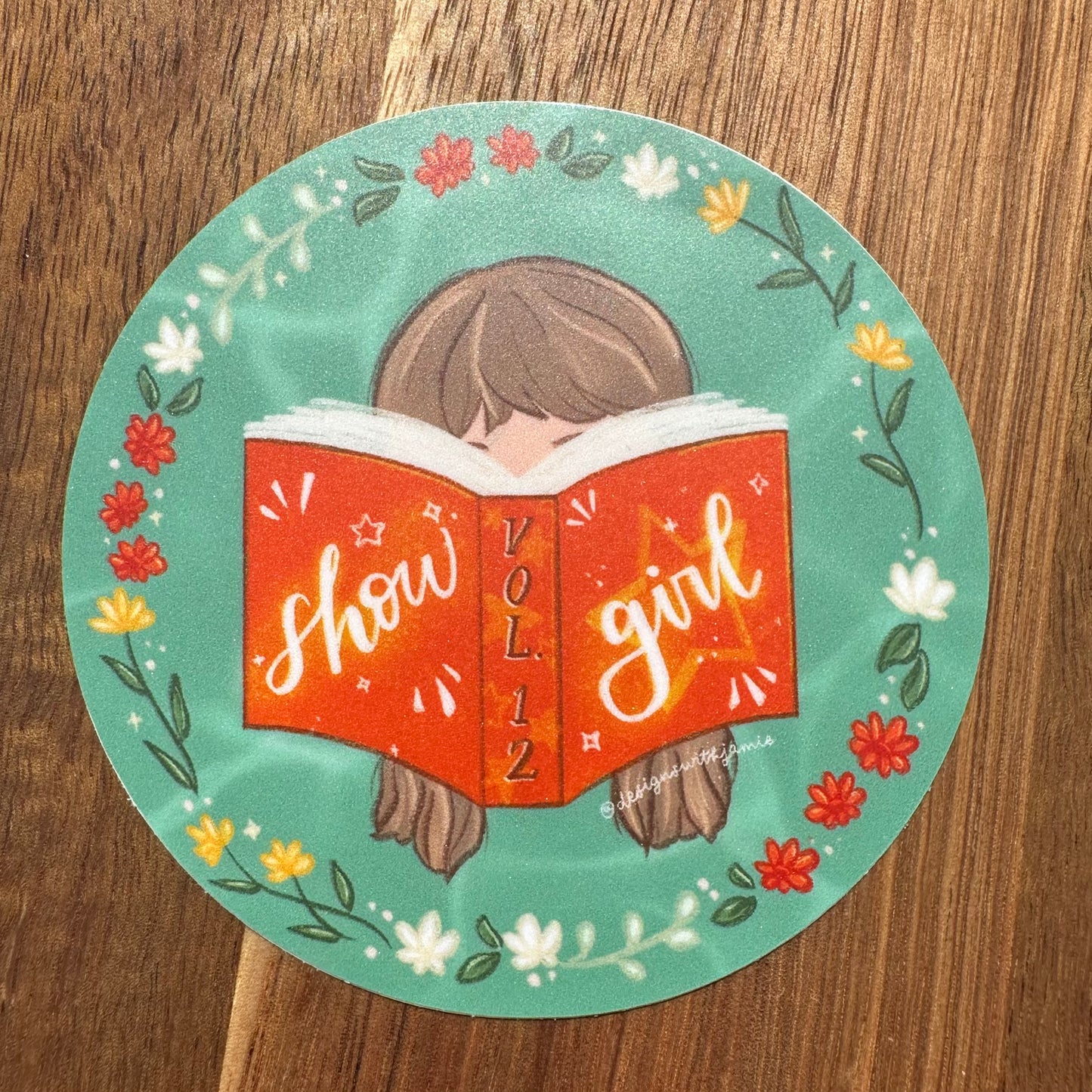 Showgirl Reading Sticker