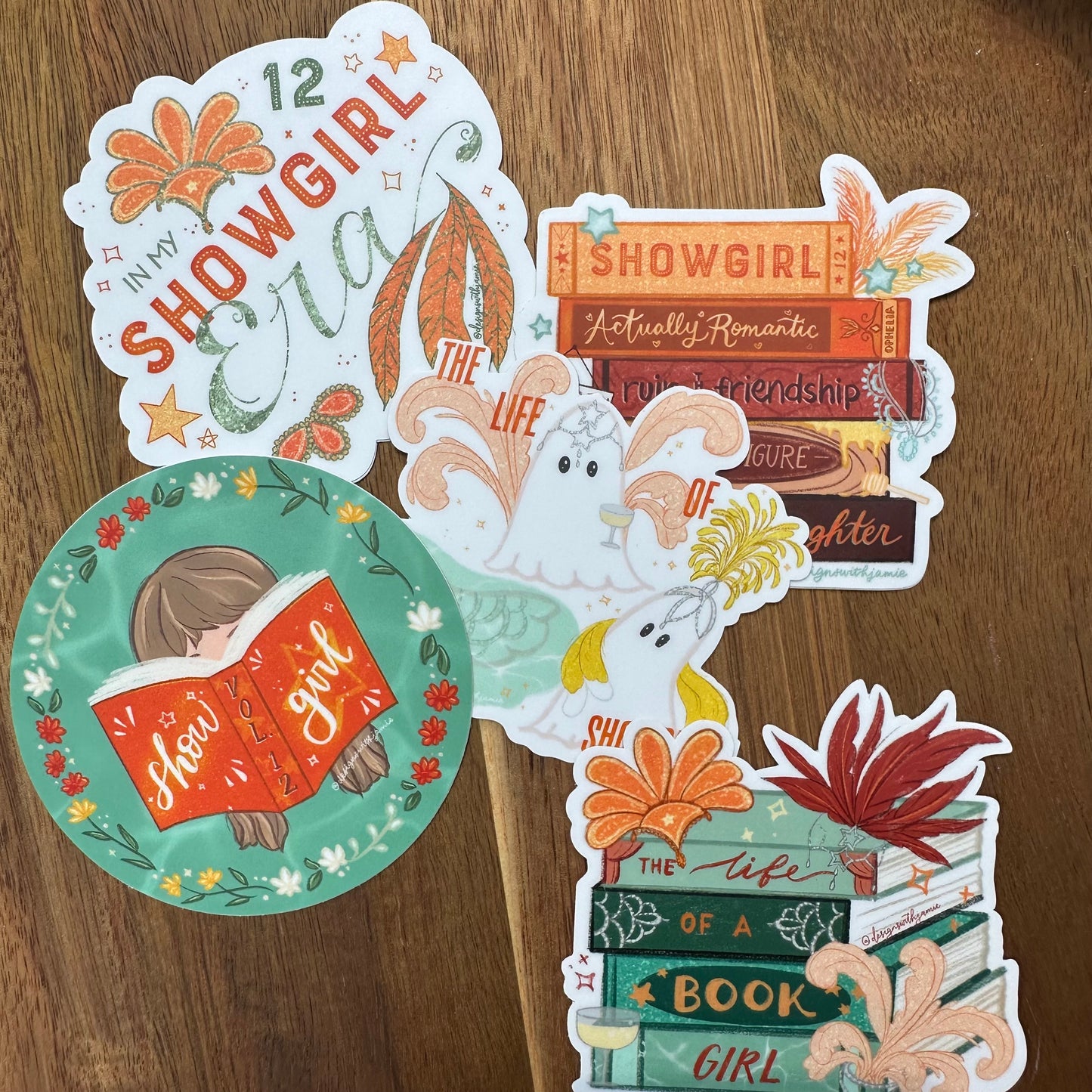 Showgirl Reading Sticker