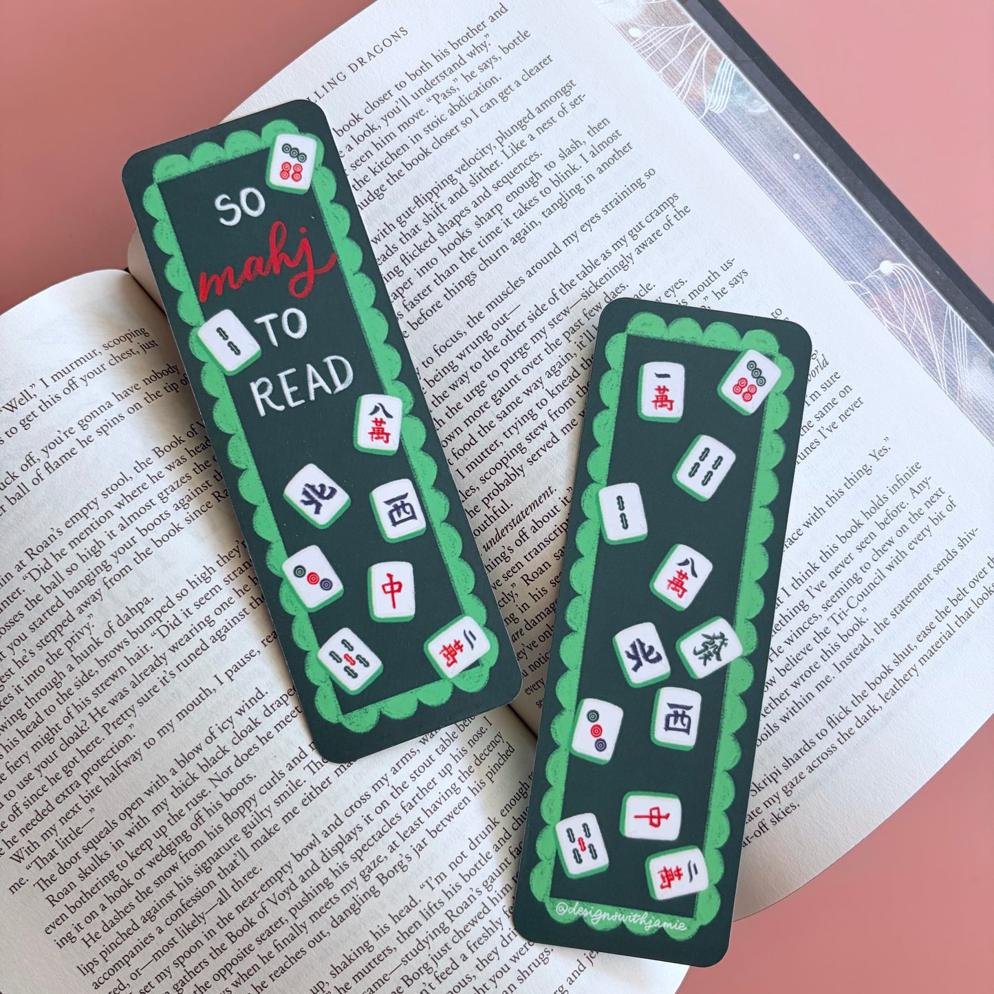 So Mahj to Read Mahjong Bookmark