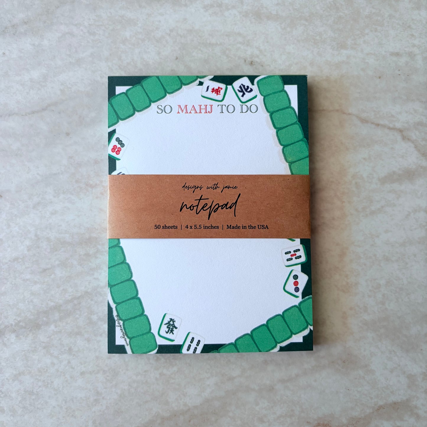 So Mahj to Do Mahjong Notepad