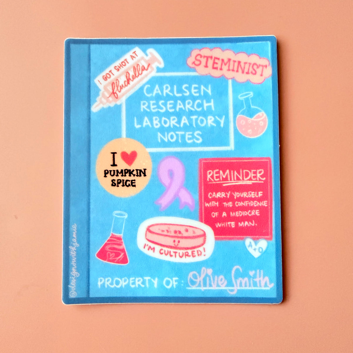 Ali Hazelwood The Love Hypothesis Carlsen Research Lab Notebook Sticker