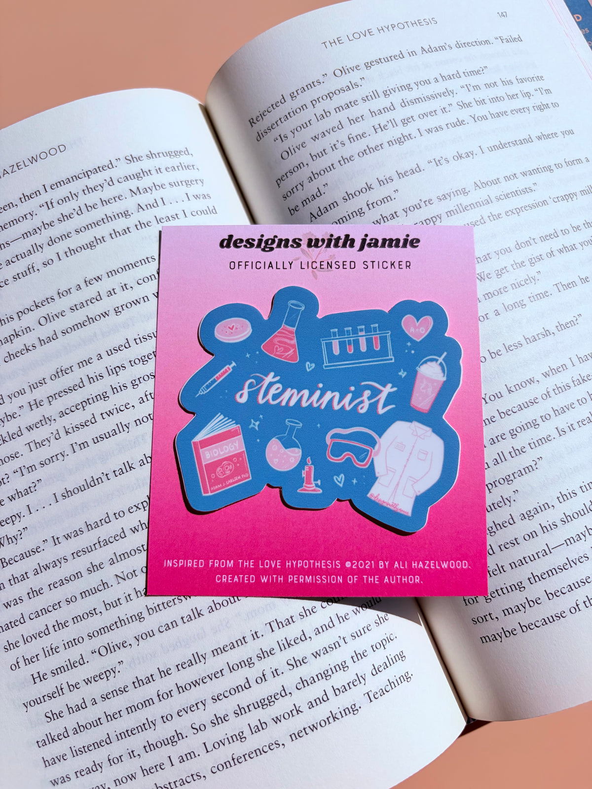 Ali Hazelwood The Love Hypothesis Steminist Sticker