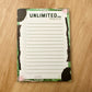 Unlimited Things to Do Notepad