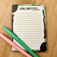 Unlimited Things to Do Notepad