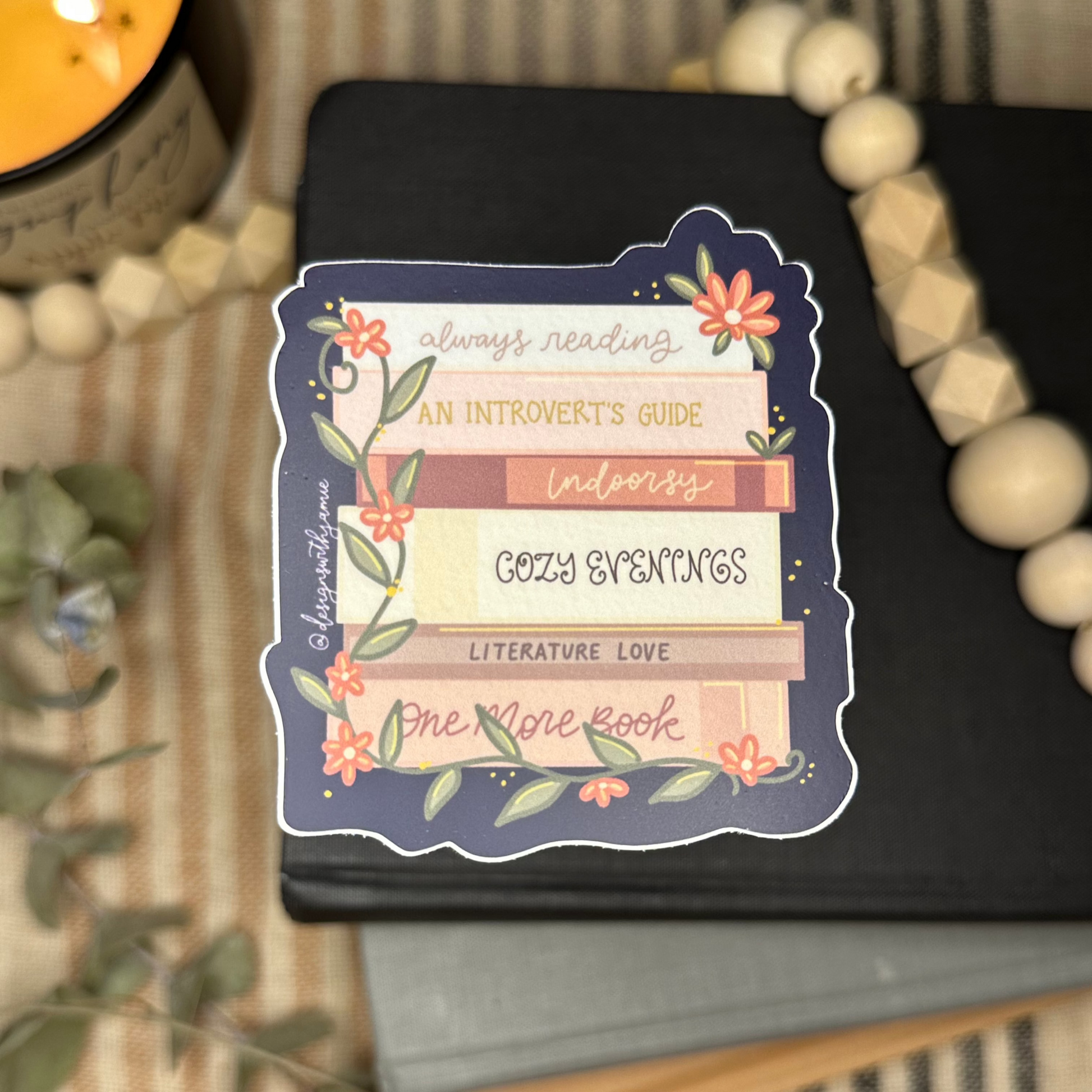 Boock Sticker Bookstack Sticker – Designs With Jamie