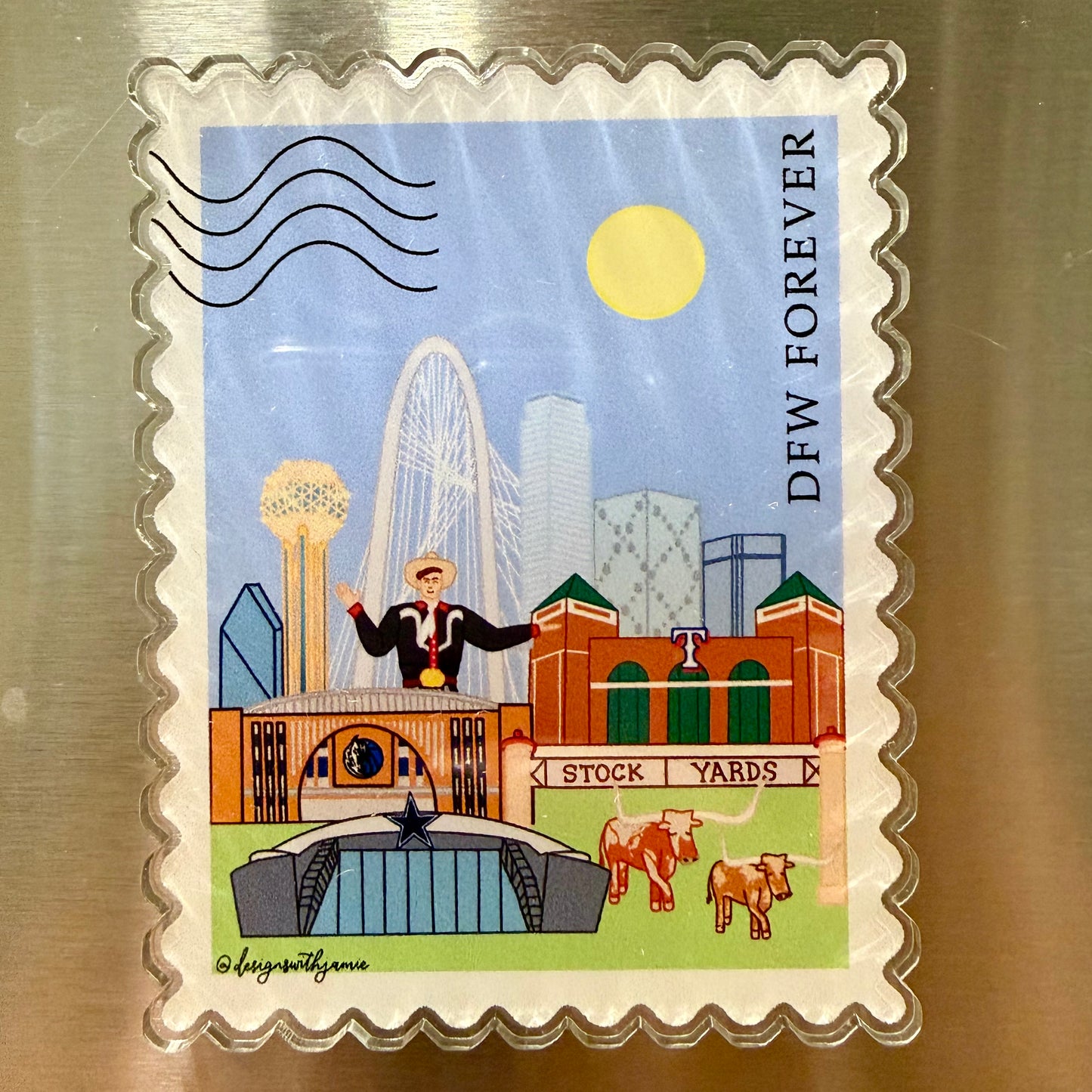 Dallas Fort Worth Texas Magnet