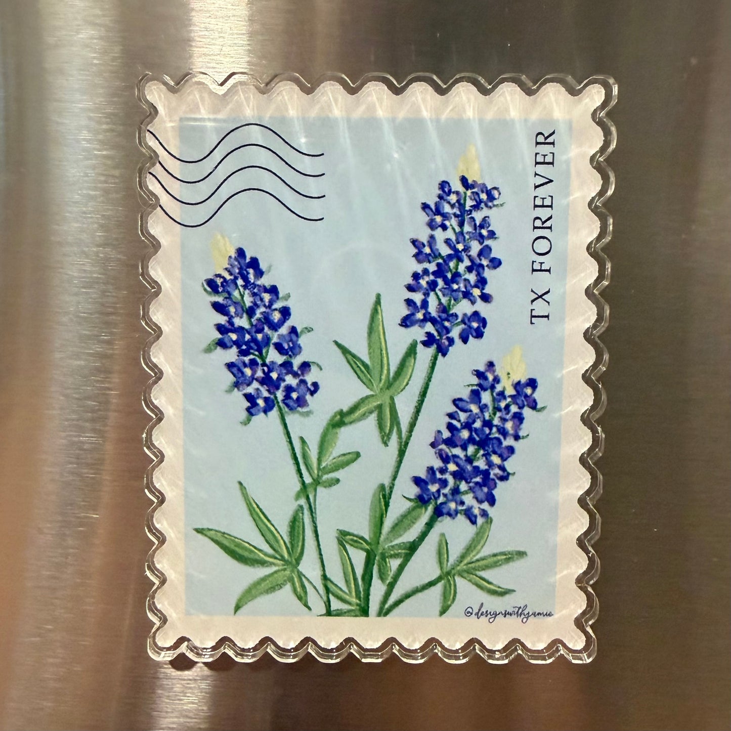 Bluebonnet Stamp Magnet