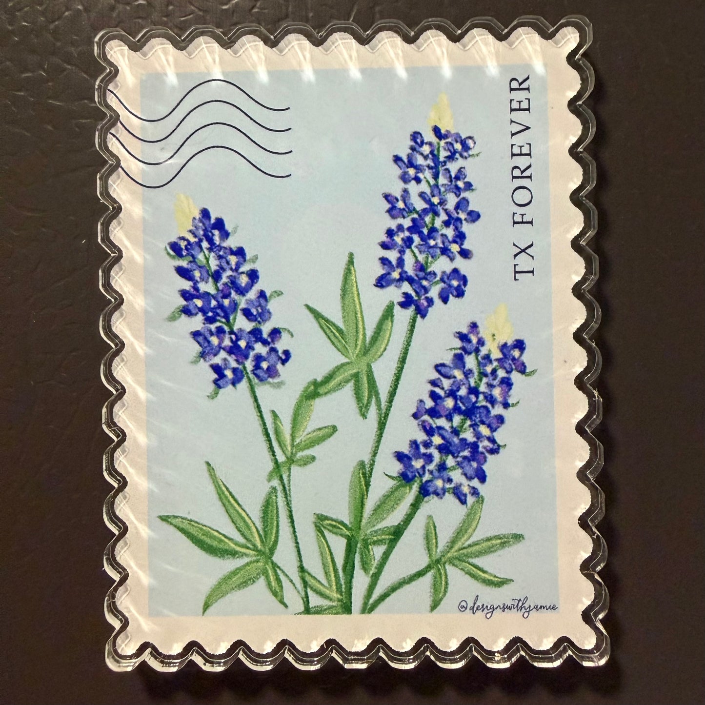 Bluebonnet Stamp Magnet