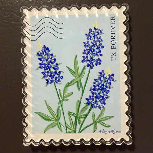 Bluebonnet Stamp Magnet
