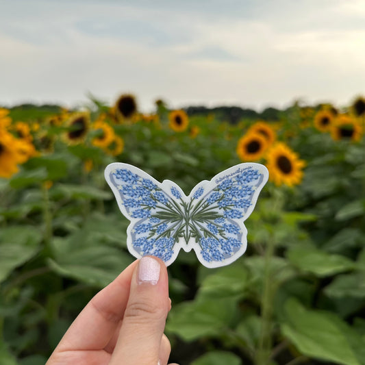 Bluebonnet Butterfly Sticker