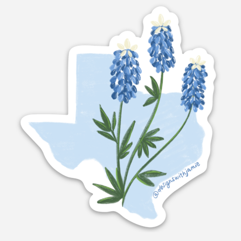 Texas Bluebonnet Sticker