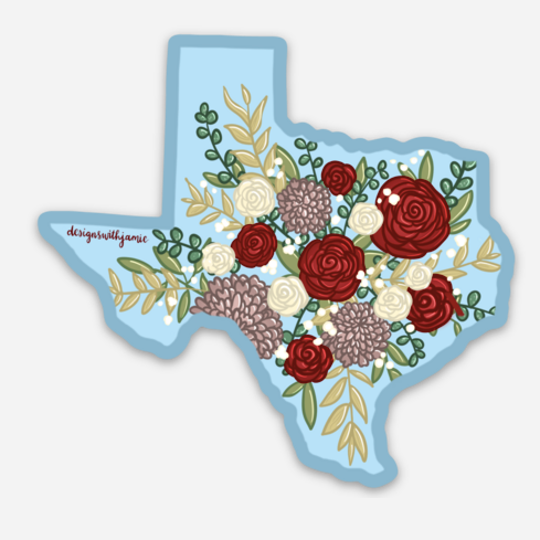 Texas Floral Sticker Light