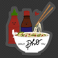 Crazy Pho You Clear Sticker