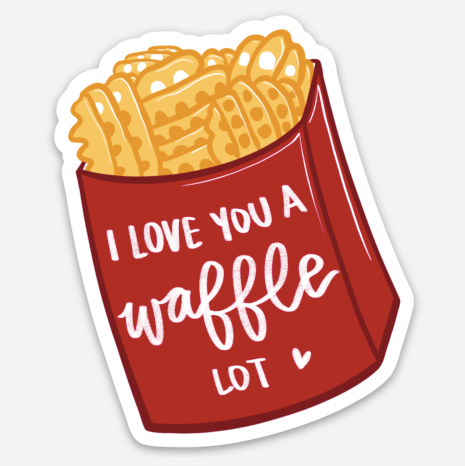 Love You a Waffle Lot Sticker